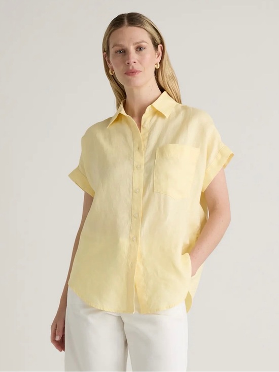 Quince Tops - NWOT 100% European Linen Camp Shirt